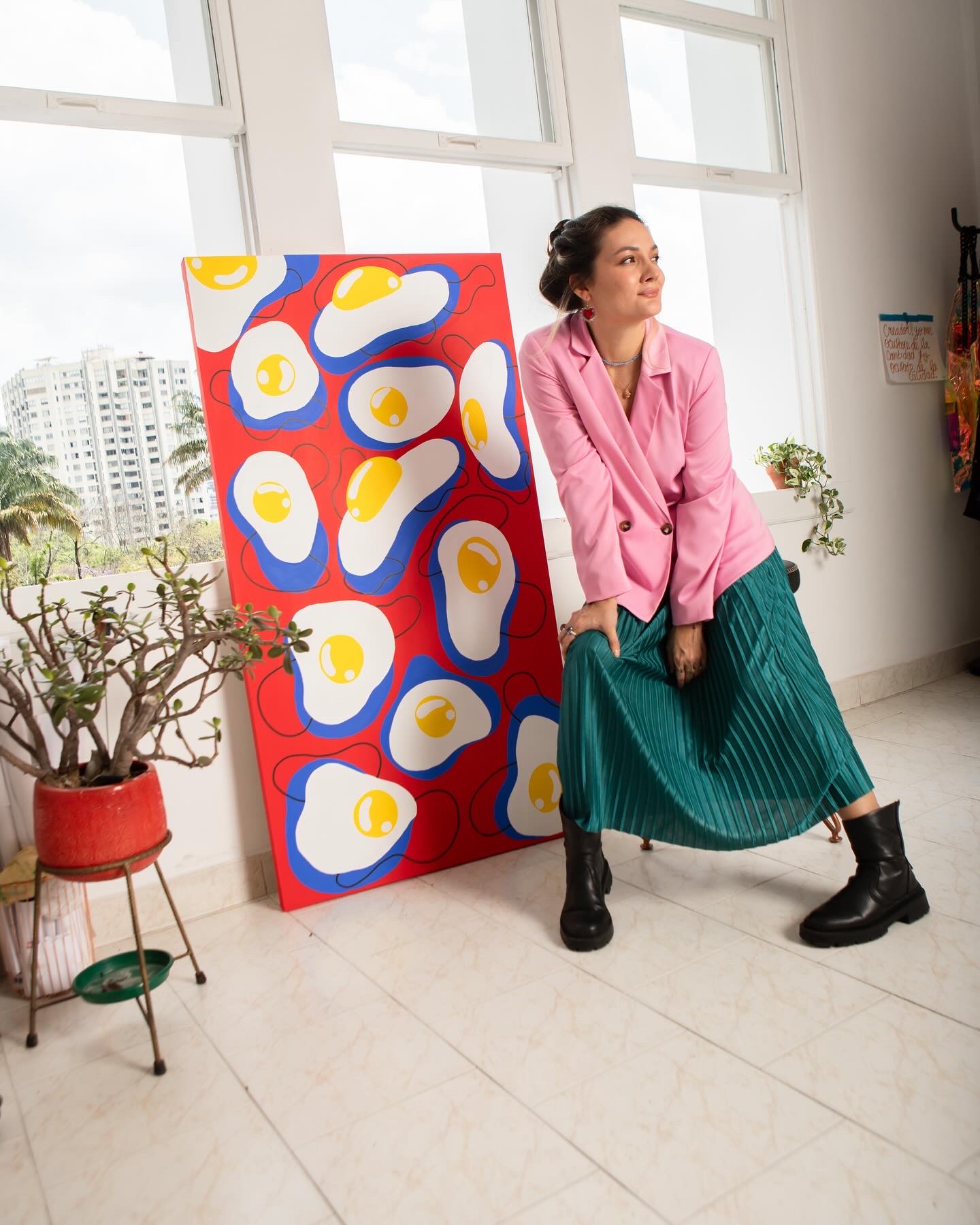 " ABUELA" Acrilico sobre lienzo. 150X80cm - Imagen 4