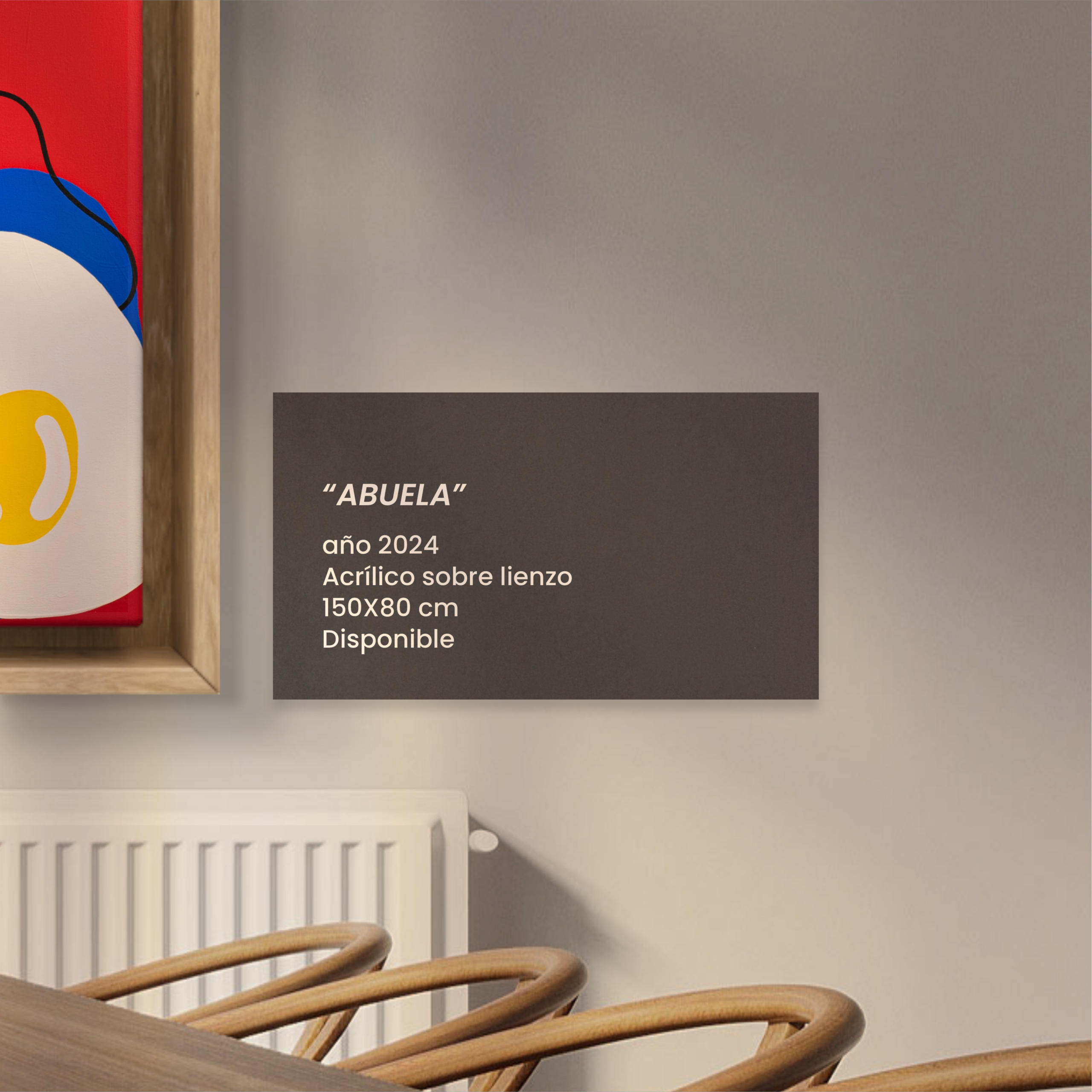 " ABUELA" Acrilico sobre lienzo. 150X80cm - Imagen 2